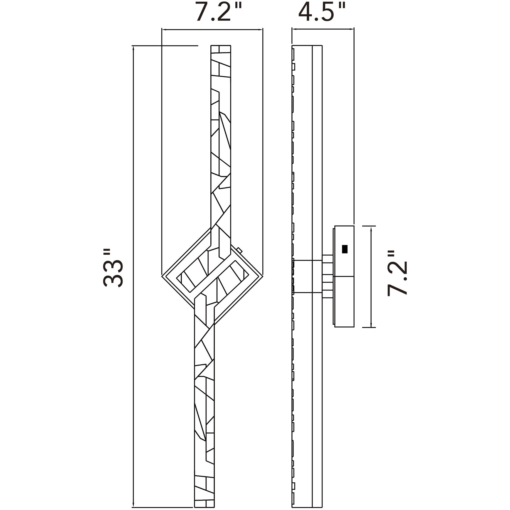 Contour LED 7.2 inch Brass Vanity Light Wall Light