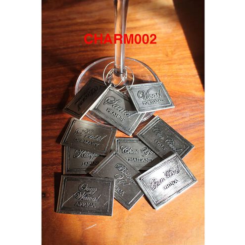 Cheers Pewter Wine Charms