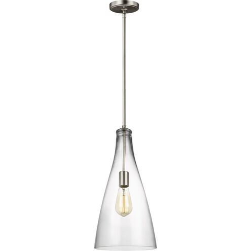 Khloe 1 Light 9 inch Brushed Nickel Pendant Ceiling Light