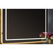 Compact 48 X 36 inch Black LED Lighted Mirror, Vanita by Oxygen