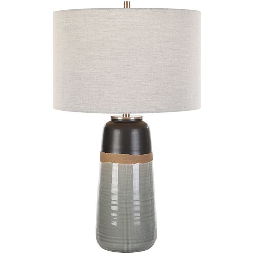 Coen 25.5 inch 150.00 watt Warm Gray and Aged Black Glaze with Rustic Brown Table Lamp Portable Light