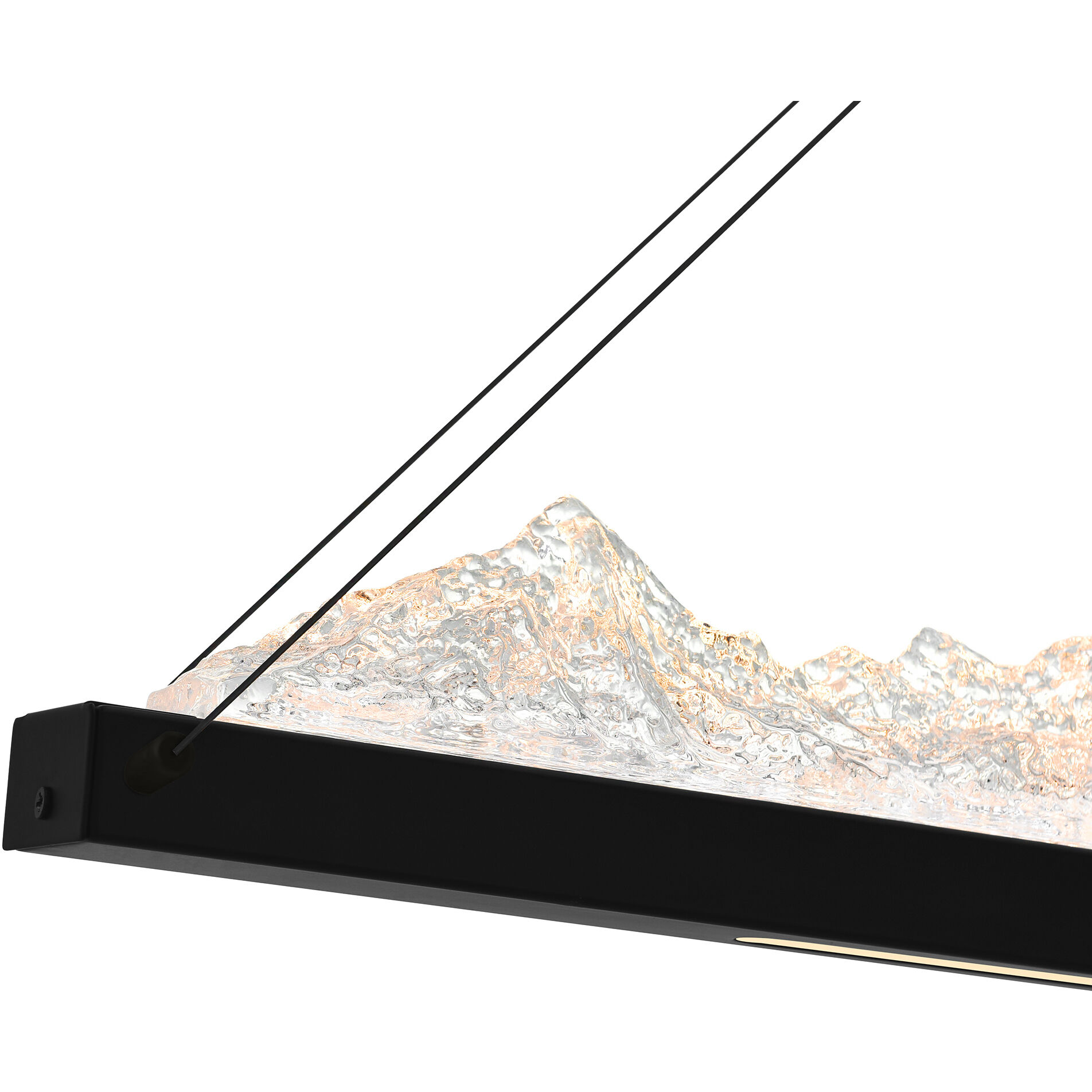 Himalayas LED 48 inch Black Island/Pool Table Light Ceiling Light