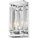 Mersesse 2 Light 3.5 inch Chrome Wall Sconce Wall Light in 2.86, Clear and Chrome