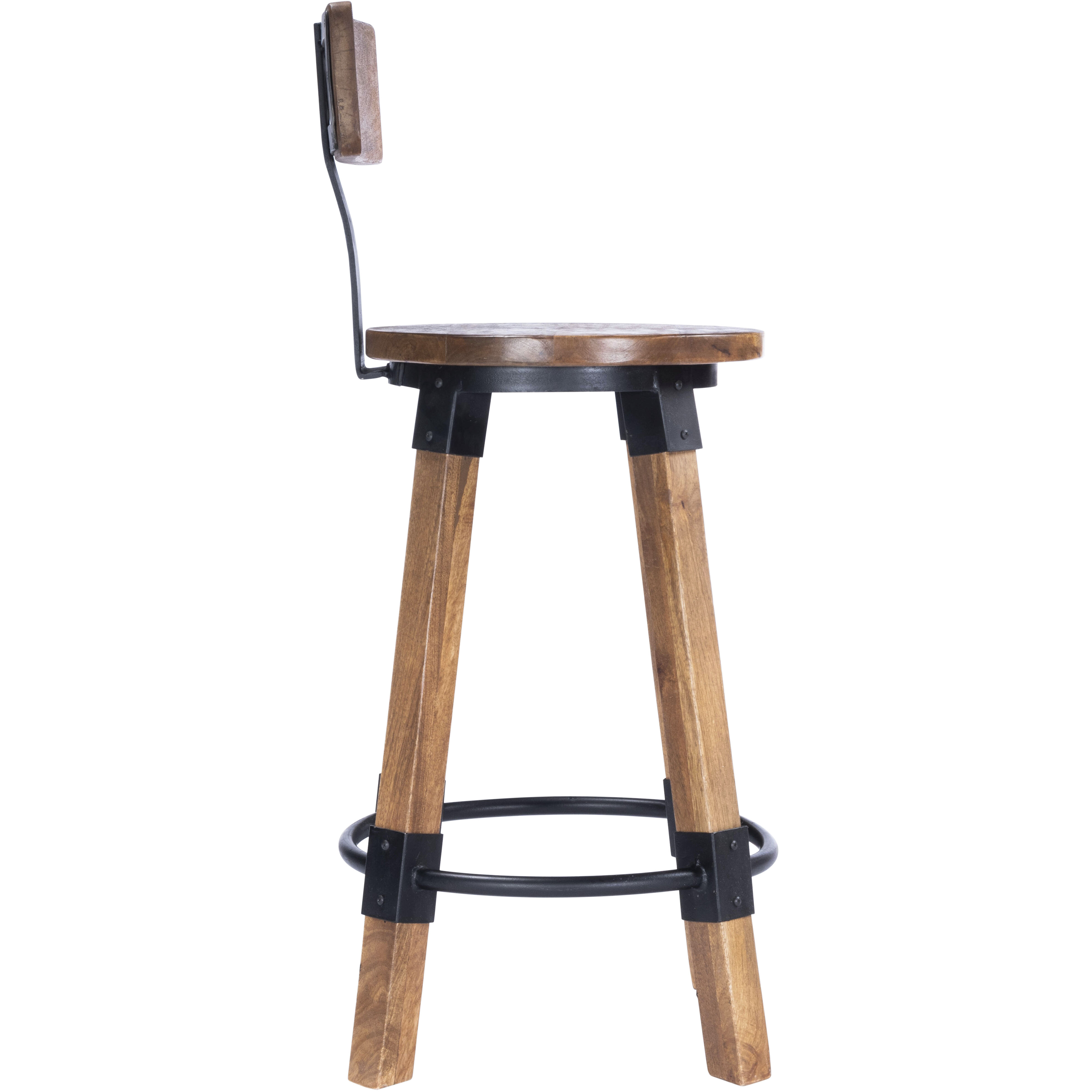 Masterson Wood & Metal Bar Stool