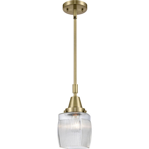 Franklin Restoration Colton 1 Light 6 inch Antique Brass Mini Pendant Ceiling Light