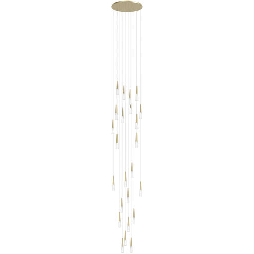 Encino LED 30 inch Brushed Brass Multi Port Pendant Ceiling Light