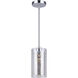 Madison 1 Light 5 inch Chrome Pendant Ceiling Light
