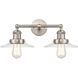 English Pub 2 Light 18 inch Satin Nickel Vanity Light Wall Light