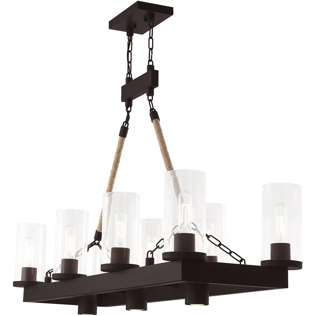 Metuchen 11 Light 44 inch Bronze Linear Chandelier Ceiling Light