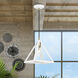 Pinnacle 1 Light 10 inch Textured White with Antique Brass Accents Pendant Ceiling Light