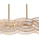 Anastasia 8 Light 47.25 inch Lacquered Gold Linear Chandelier Ceiling Light