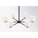 Seville 6 Light 32 inch Dark Matte Black Chandelier Ceiling Light