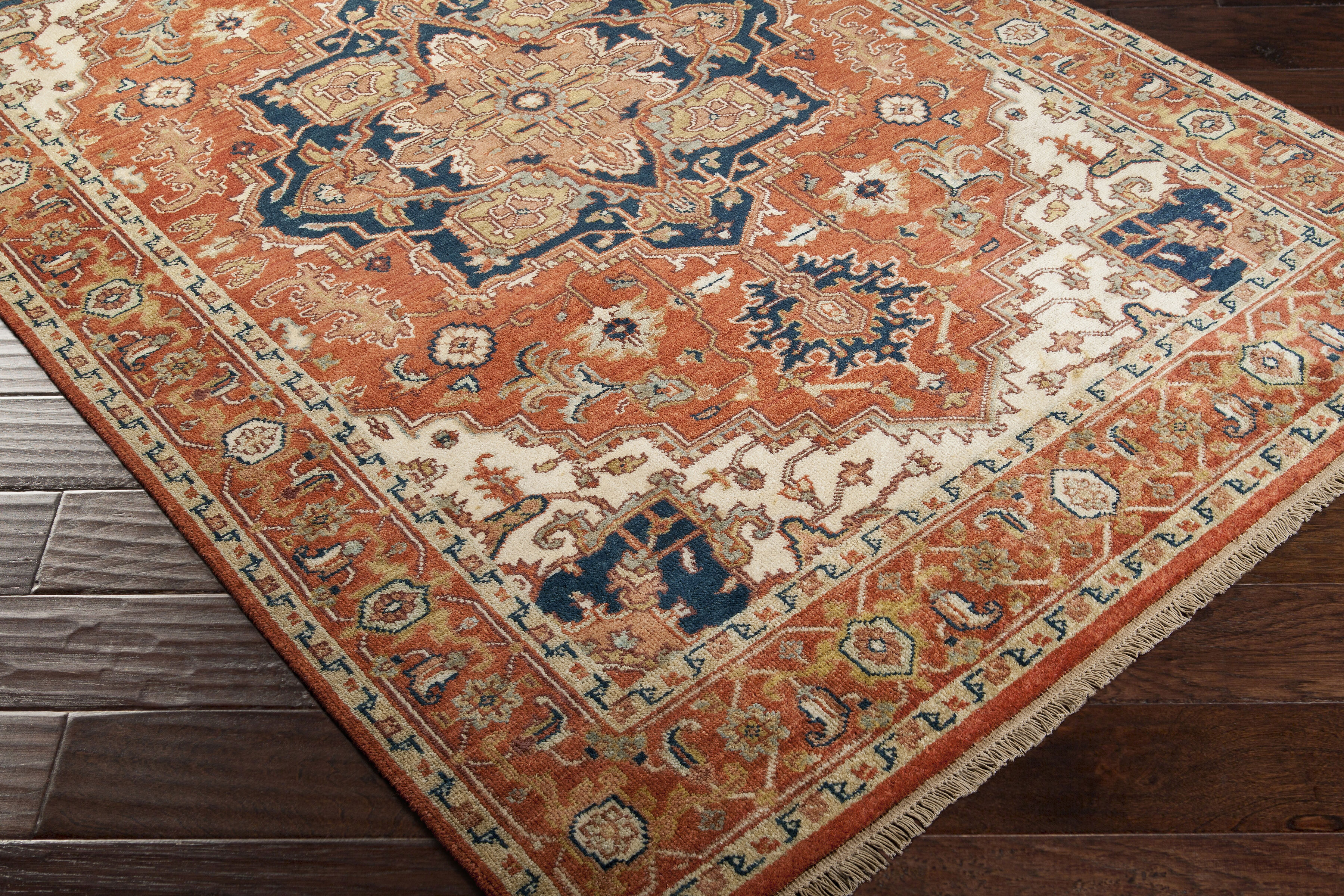 Zeus 96 inch Brick Red Rug in 8 Ft Round, Round