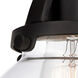 Nouveau 2 Olean 1 Light 7 inch Matte Black Semi-Flush Mount Ceiling Light in Clear Glass