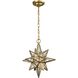 Beamer 1 Light 12 inch Brushed Brass Mini Pendant Ceiling Light