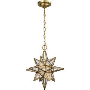 Beamer 1 Light 12 inch Brushed Brass Mini Pendant Ceiling Light