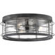 Fletcher 3 Light 14.25 inch Oxidized Black Outdoor Flush Mount