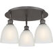 Castile 3 Light 17.75 inch Oil Rubbed Bronze Flush Mount Ceiling Light in White
