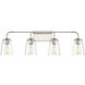 Transitional 4 Light 32.00 inch Bathroom Vanity Light