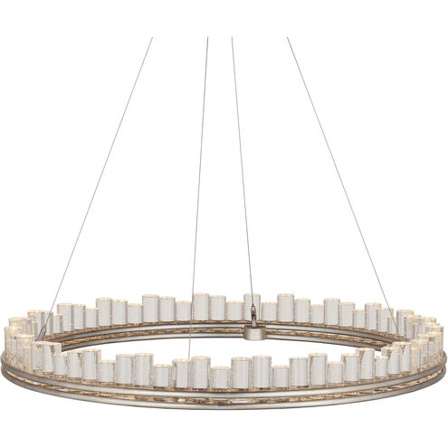 Pleiades 1 Light 36 inch Contemporary Silver Leaf/Contemporary Silver/Clear Chandelier Ceiling Light, Medium