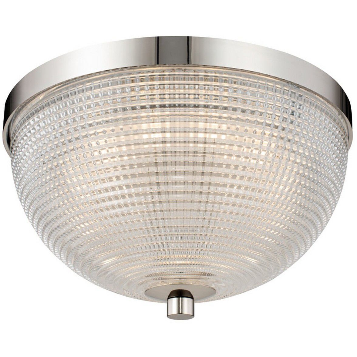 Portland LED 10 inch Polished Nickel Flush Mount Ceiling Light