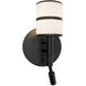 Veer LED 4.75 inch Black Reading Light Wall Light, dweLED