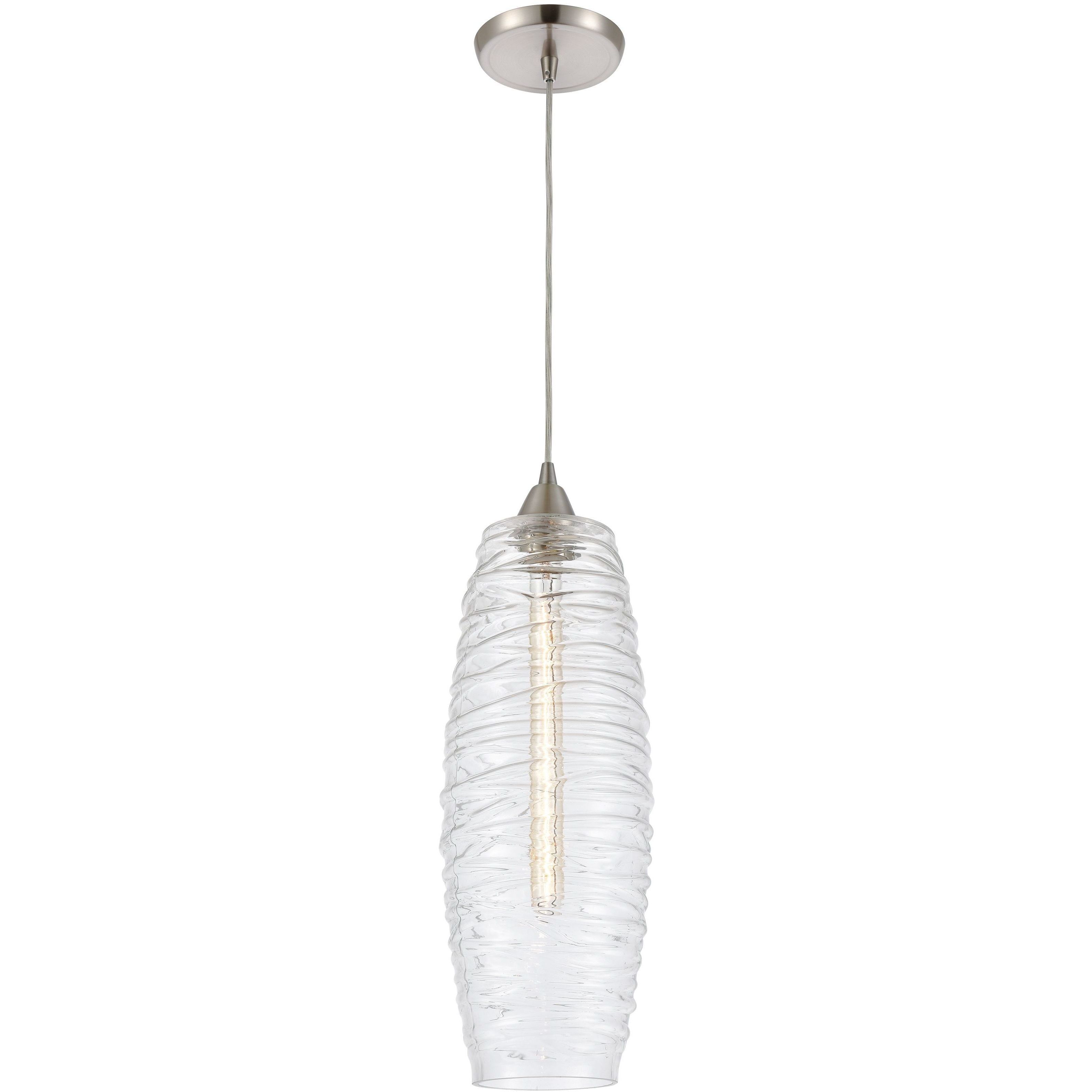 Liz 1 Light 6 inch Satin Nickel Mini Pendant Ceiling Light