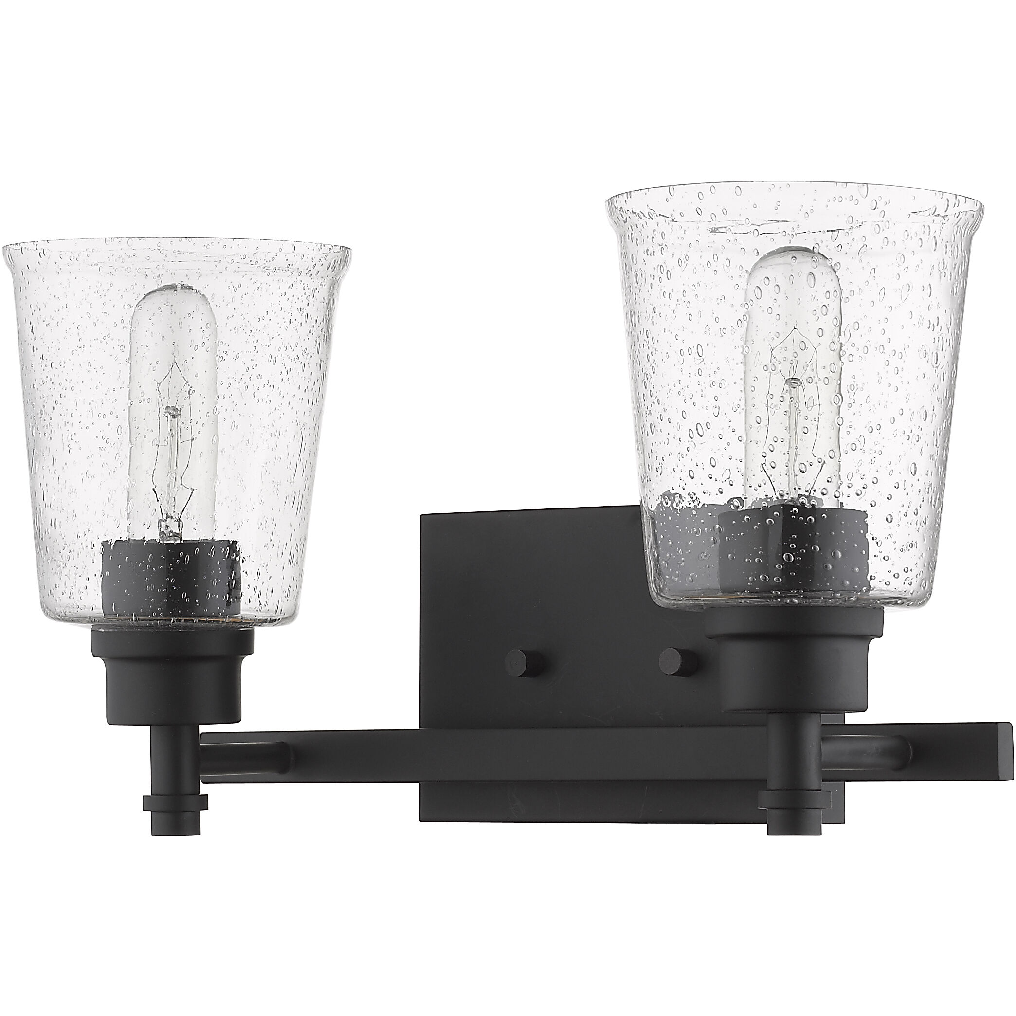 Bohin 2 Light 16 inch Matte Black Vanity Wall Light