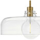 Maisie 1 Light 15 inch Lacquered Brass Pendant Ceiling Light in Clear