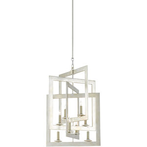 Middleton 8 Light 20 inch Contemporary Silver Leaf Chandelier Ceiling Light, Small