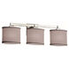 Textile LED 24.5 inch Polished Chrome Bath Bar Wall Light, Oval