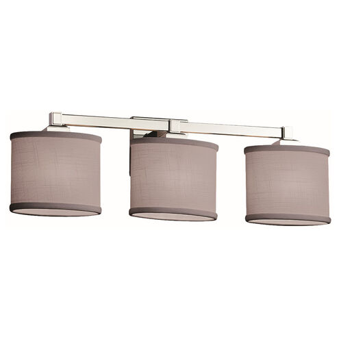 Textile LED 24.5 inch Polished Chrome Bath Bar Wall Light, Oval