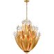 Callista 16 Light 30 inch Antique Gold Leaf Chandelier Ceiling Light