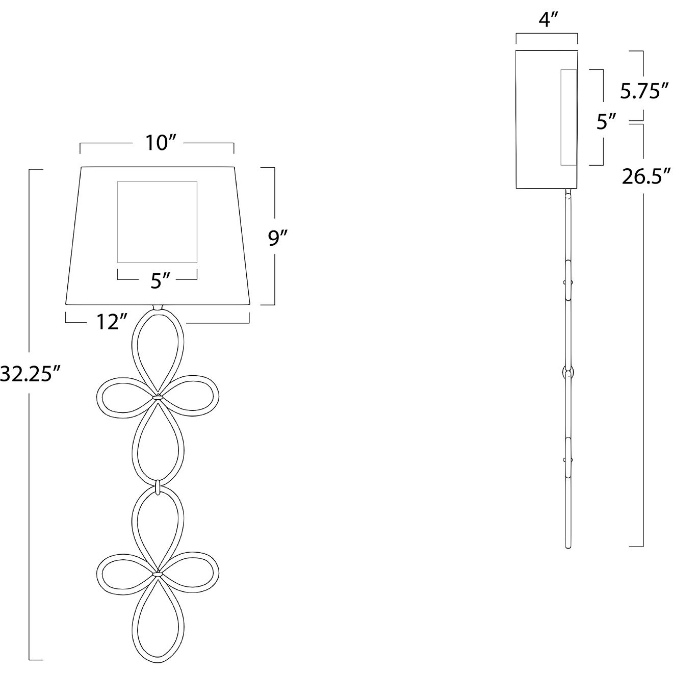 Minuet 1 Light 12 inch Gold Leaf Sconce Wall Light