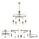 Douille LED 22.8 inch Polished Nickel Chandelier Ceiling Light, Elstead
