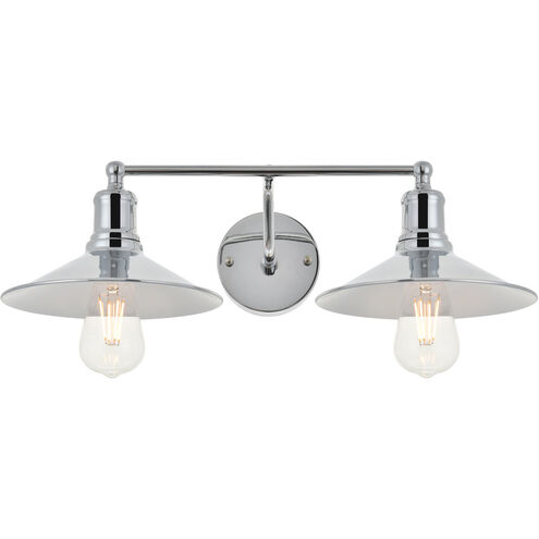 Etude 2 Light 21 inch Chrome Wall Sconce Wall Light