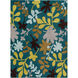 Cosmopolitan 156 X 108 inch Teal, Lime, Camel, Dark Brown, Aqua Rug