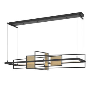 Summer LED 54.2 inch Black and Soft Gold Pendant Ceiling Light in Black/Soft Gold