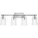 Foster 4 Light 31.75 inch Chrome Vanity Light Wall Light