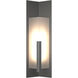 Summit 1 Light 34 inch Natural Iron Outdoor Sconce in Frosted, Large