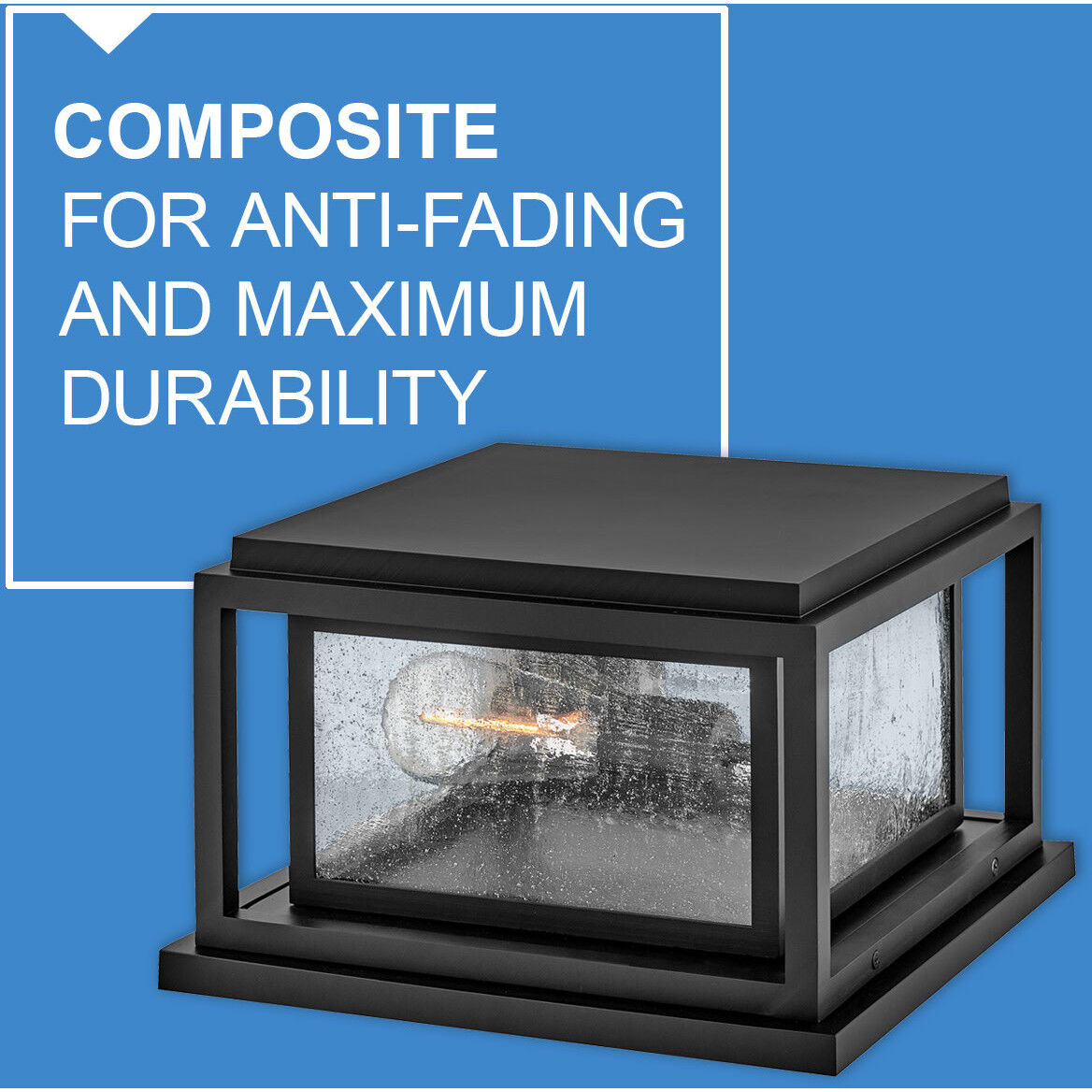 Coastal Elements Republic 2 Light 12 inch Black Outdoor Pier Mount, Estate Series