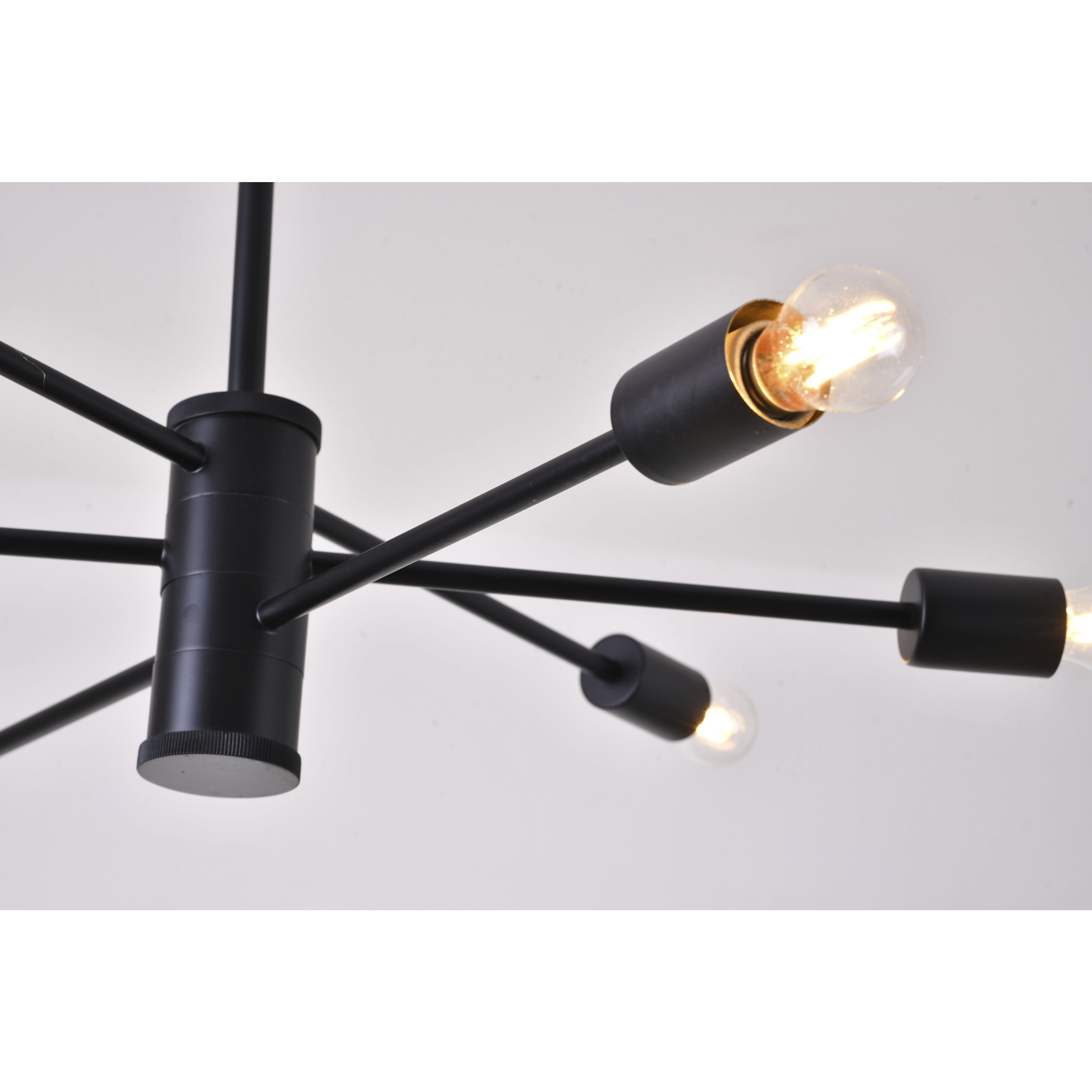 Canada 6 Light 27 inch Matte Black Chandelier Ceiling Light