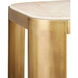 Sev 20.5 X 19.75 inch Natural/Gold Accent Table