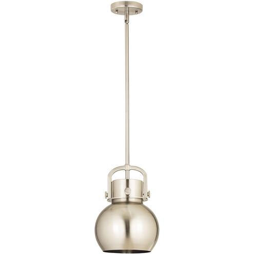 Newton Sphere 1 Light 8 inch Satin Nickel Pendant Ceiling Light