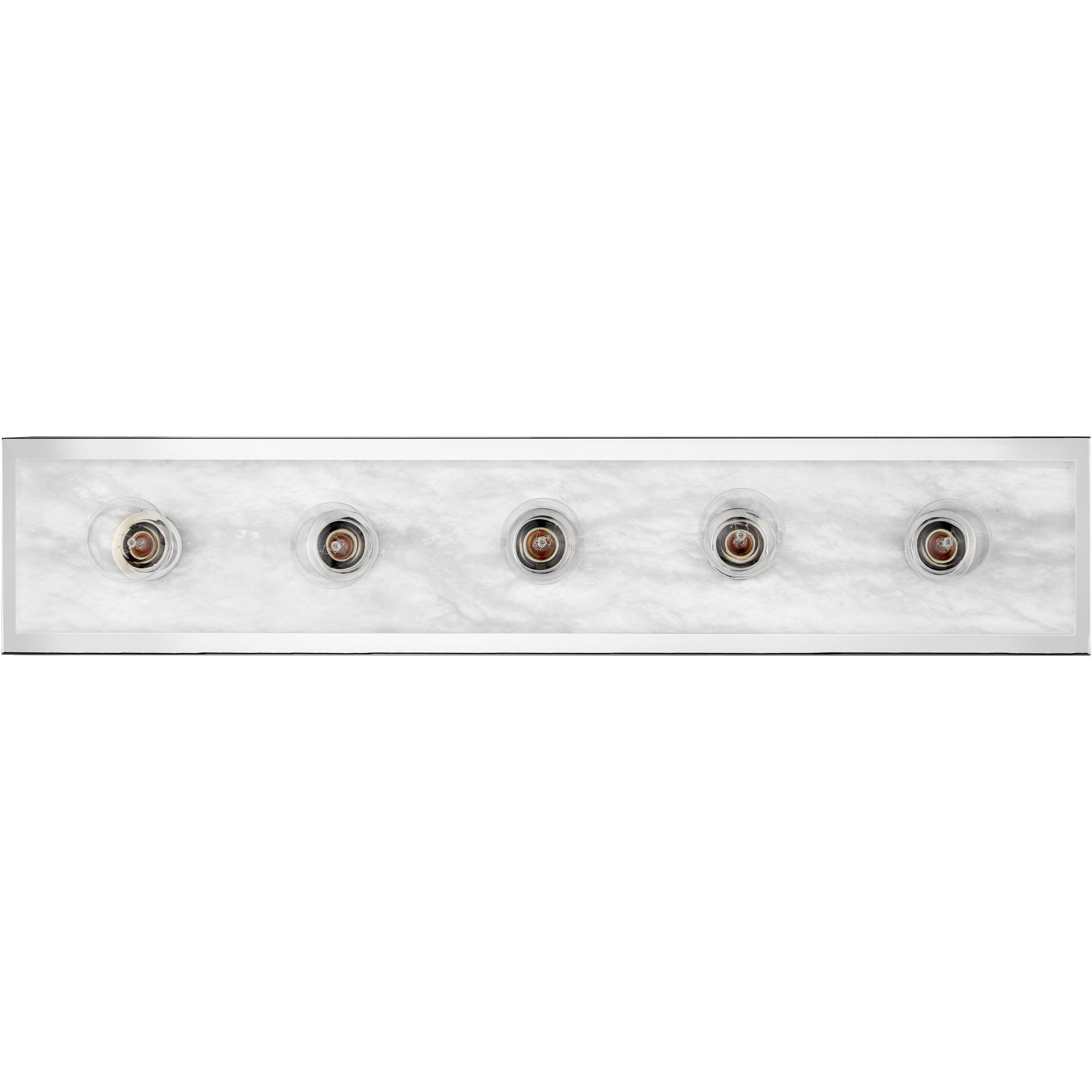 Berdine 5 Light 5 inch Natural/Polished Nickel Bath Bar Wall Light, Large