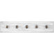 Berdine 5 Light 5 inch Natural/Polished Nickel Bath Bar Wall Light, Large