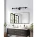 Bedminster 4 Light 30.5 inch Matte Black Vanity Light Wall Light