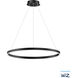 Groove WiZ LED 31.5 inch Black Single Pendant Ceiling Light