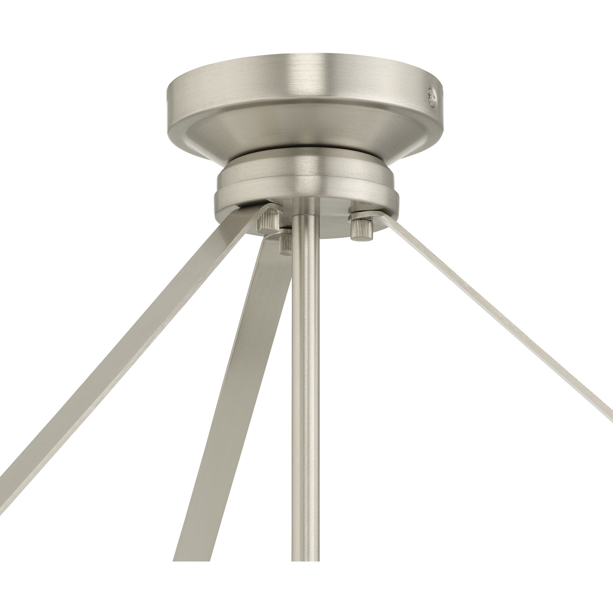 Lieon 3 Light 21 inch Brushed Nickel Convertible Pendant Ceiling Light