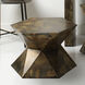 Crown 24 X 21 inch Acid Washed Metal Side Table